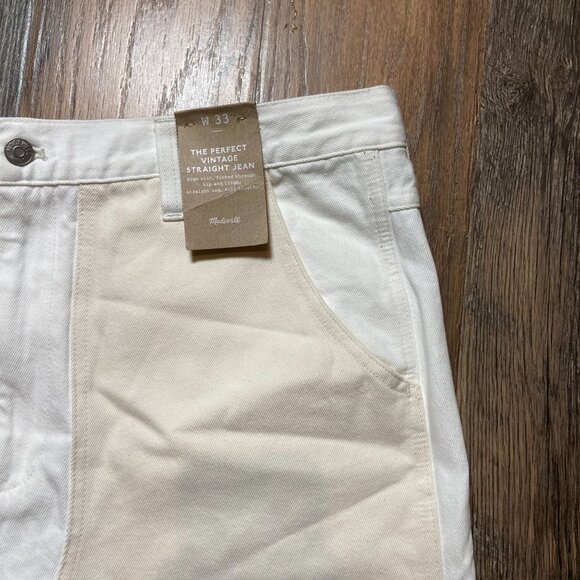 Madewell The Curvy '90s Straight Jean Two-Tone Women's Size 33 New With Tags! - Picture 3 of 6